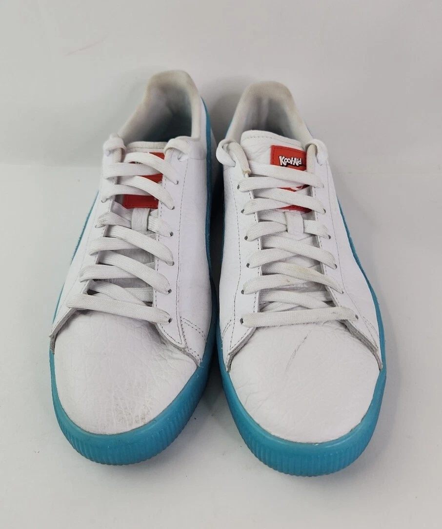 Puma X Cool Aid Clyde’s Men’s PUMA Clyde x Kool-Aid Brick Walls Blue Atoll 2021... | Depop main image 4