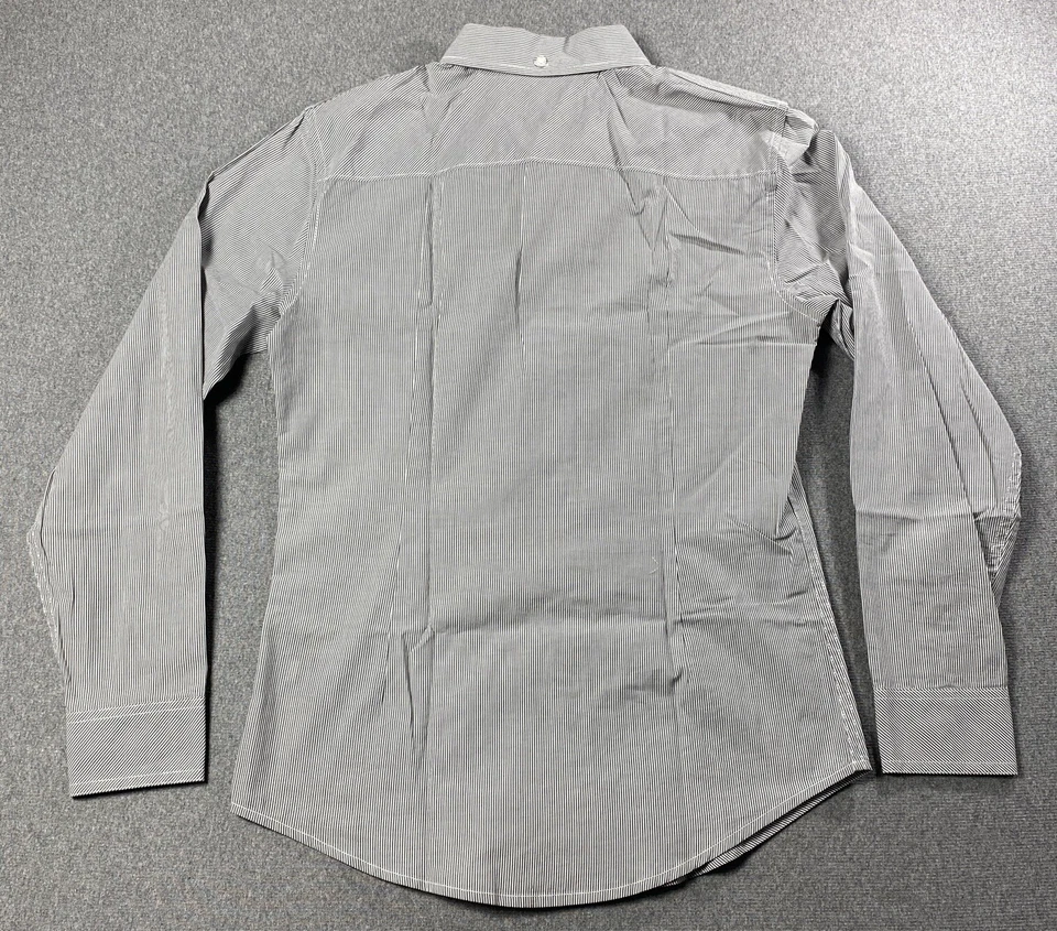 Helix Mens Dress Shirt Gray Stripe Button Down  Long Sleeve Size S - Image 3 of 3