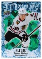 23/24 2023 UPPER DECK ALLURE CONNOR BEDARD IB-5 ICED BREAKAWAY GREEN /249