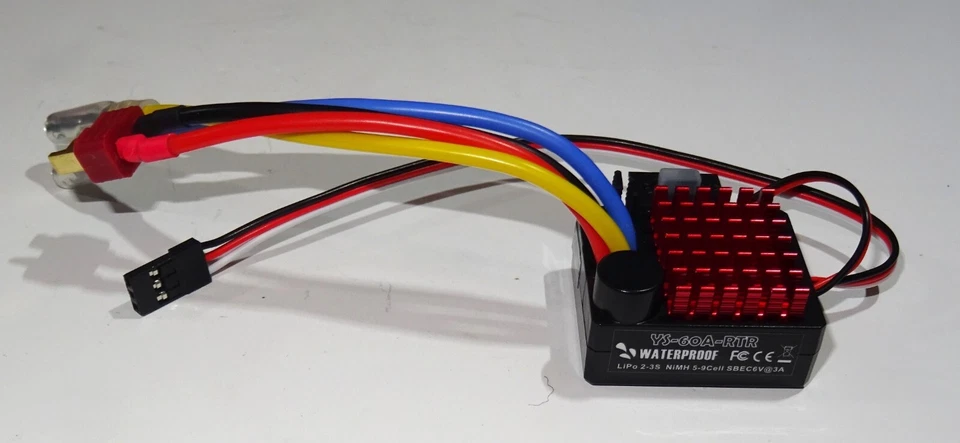 ESC For RC Cars & Trucks 60A Brushed Motor 2S 3S Waterproof Deans UK Sellers - Image 4 of 4