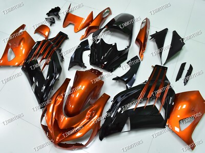 For Ninja ZX-14 2006-2011 Black Orange ABS Injection Mold Bodywork Fairing Kit