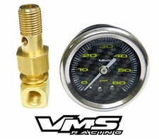 Vms Fuel Pressure Gauge Liquid Filled 18 Npt Kit Fits Honda Acura 0-60 Psi Vms Fuel Pressure Gauge Liquid Filled 18 Npt Kit Fits Honda Acura 0-60 Psi