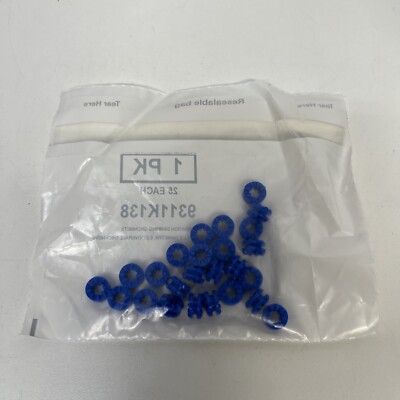 Pack of 25 9311K138 MCMASTER CARR RIBBED VIBRATION DAMPING GROMMET BLUE *NEW*