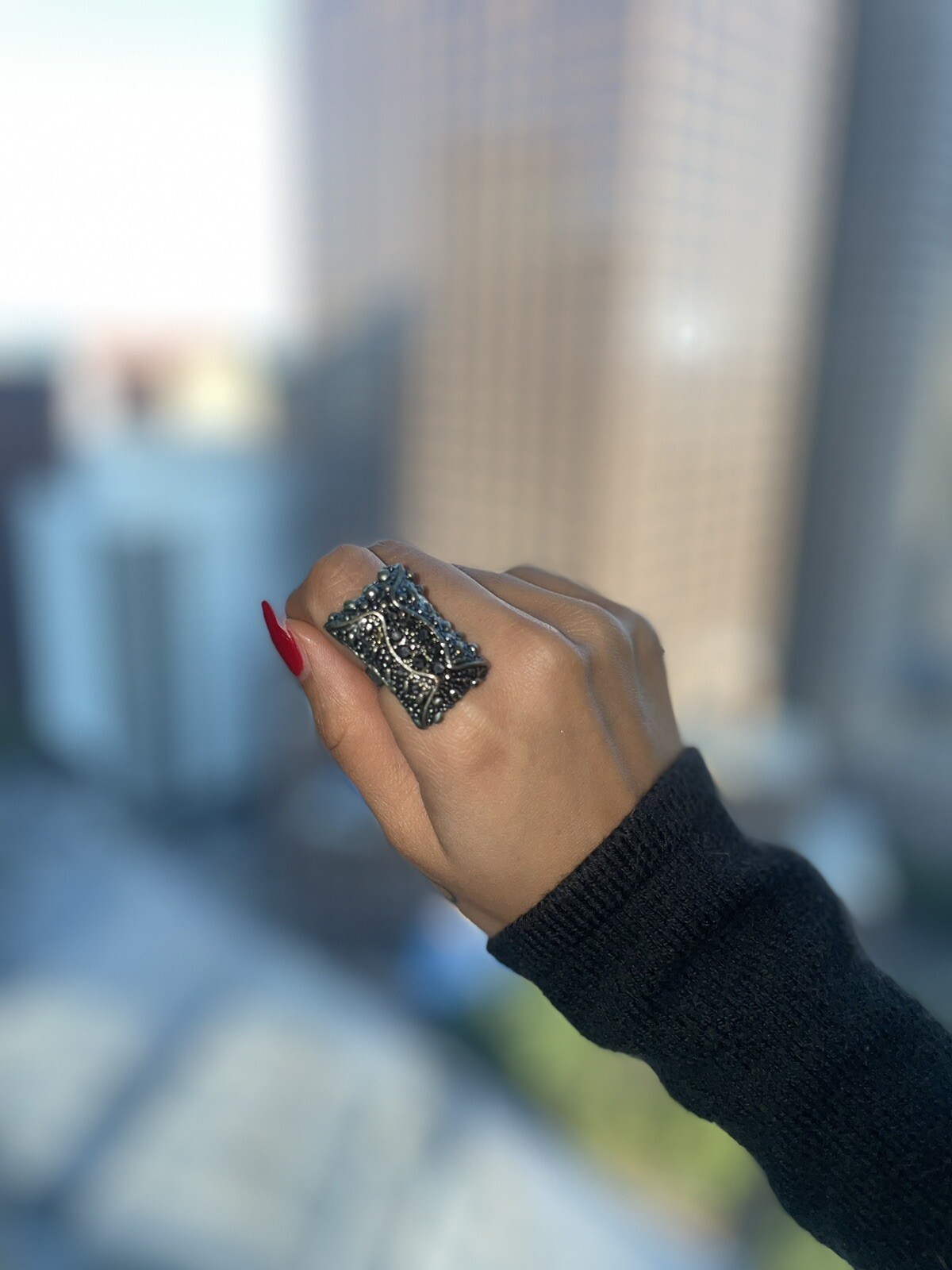 Captivating Vintage Square Ring - A Statement - image 4