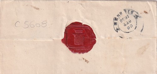 C5608- ALTE STAATEN, ÖSTERREICH, 2 (?) KREUZER GUT MARGINIERT, FÜR FLORENZ, 1856 - Bild 2 von 2