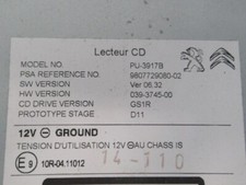 LECTEUR CD PEUGEOT 508   9807729080  2531916