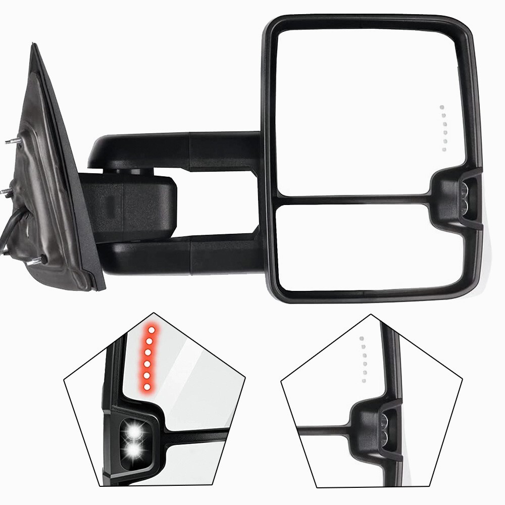 Trail Ridge Tow Mirror Power Heated Signal Spotlight Black Pair Gm Pickup Tr00045 Fits Select 2014 2018 Chevrolet Silverado 2014 2018 Gmc Sierra
