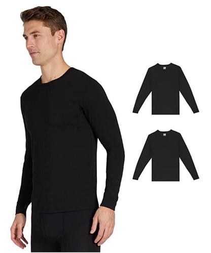 32 Degrees Heat Men's 2-Pack Baselayer Thermal Long Sleeve Crew Neck Top-Variety - Picture 11 of 24