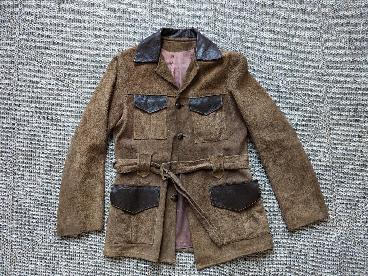 50s〜　norfolk type suede leather jacket 50s〜 norfolk type suede leather jacket
