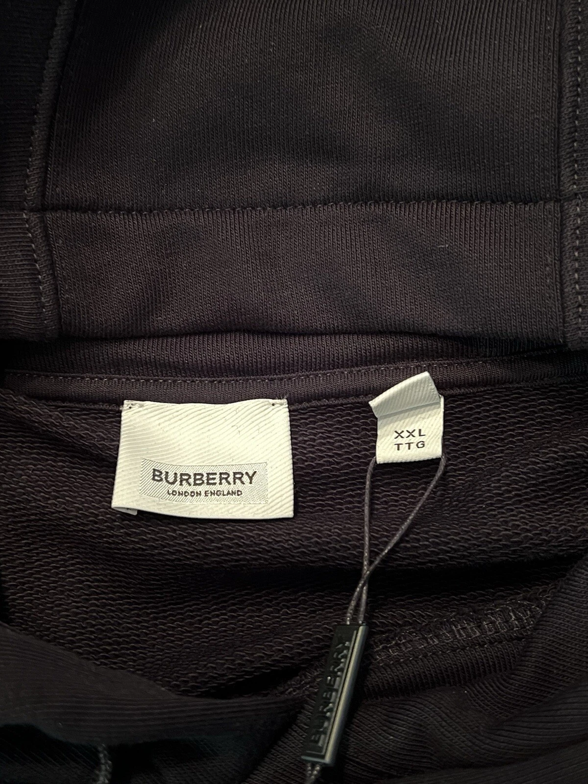 Burberry Men's Black Long Sleeve Allen Logo Pullover Hoodie Sweater Size XXL New 7