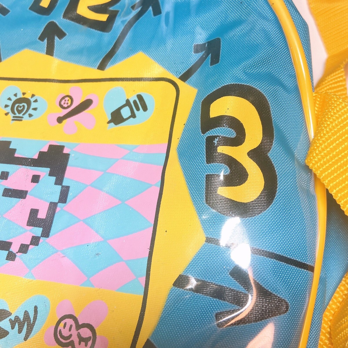 Tamagotchi 1997 Backpack Mimitchi BANDAI Bag Yellow Blue