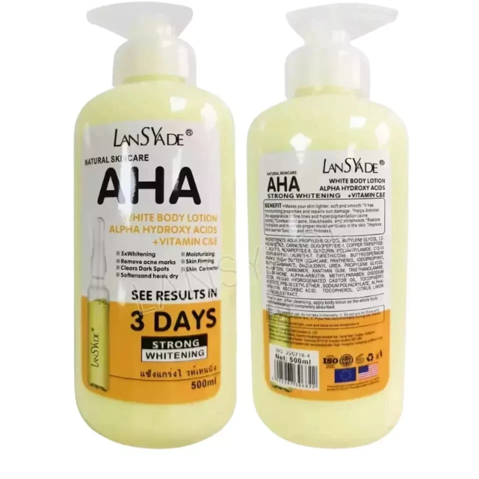 AHA Strong Brightening Body Cream Hydroxy Acid Vitamin C Whitening 500ml USA - Image 2 of 4