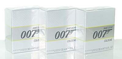 3 x James Bond 007 Cologne - 30 ml Eau de Cologne Spray = 90 ml