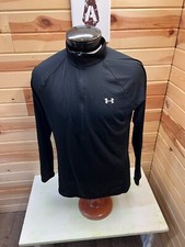 Under Armour Pullover Womens Extra Large Black Zip Thumb Holes
