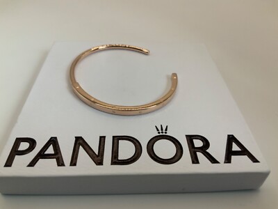 PANDORA 589493C00-2 Pandora Logo Pandora Rose Open Bangle various size RRP  £125 UK