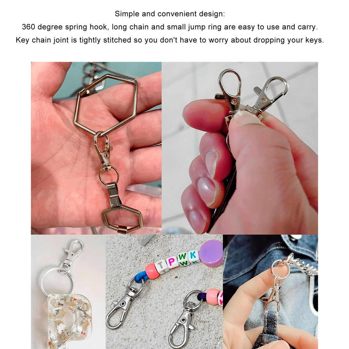 200Pcs Keyring Set Zinc Alloy Glossy Silver Portable Key 200Pcs Keyring Set Zinc Alloy Glossy Silver Portable Key