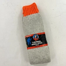 NEW Seneca Thermal Size 10-13 Wool Socks Gray Orange Hunting USA Wool Blend
