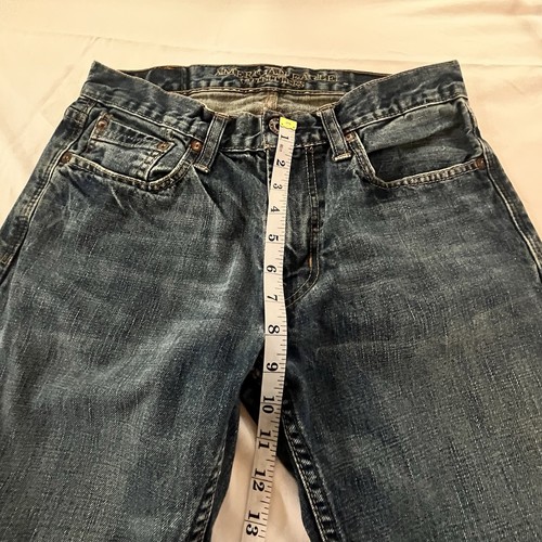 American Eagle Jeans Men's 28x31 Slim Straight Mid Rise Dark Wash - Picture 8 of 15