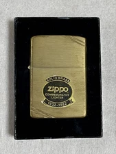 Zippo 50th Anniversary Commemorative Solid Brass Lighter 1932 1982 Used