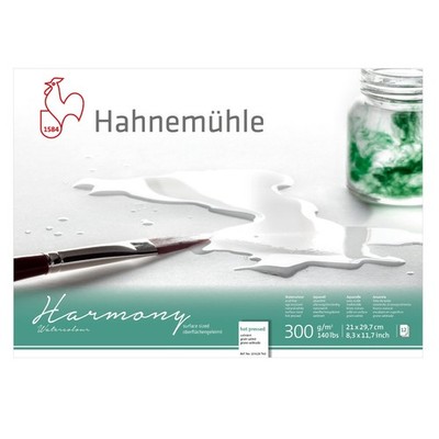 (0,91 Blatt) Harmony Aquarell A4 satiniert Hahnemühle 10628760,12 Blatt,300g/m²