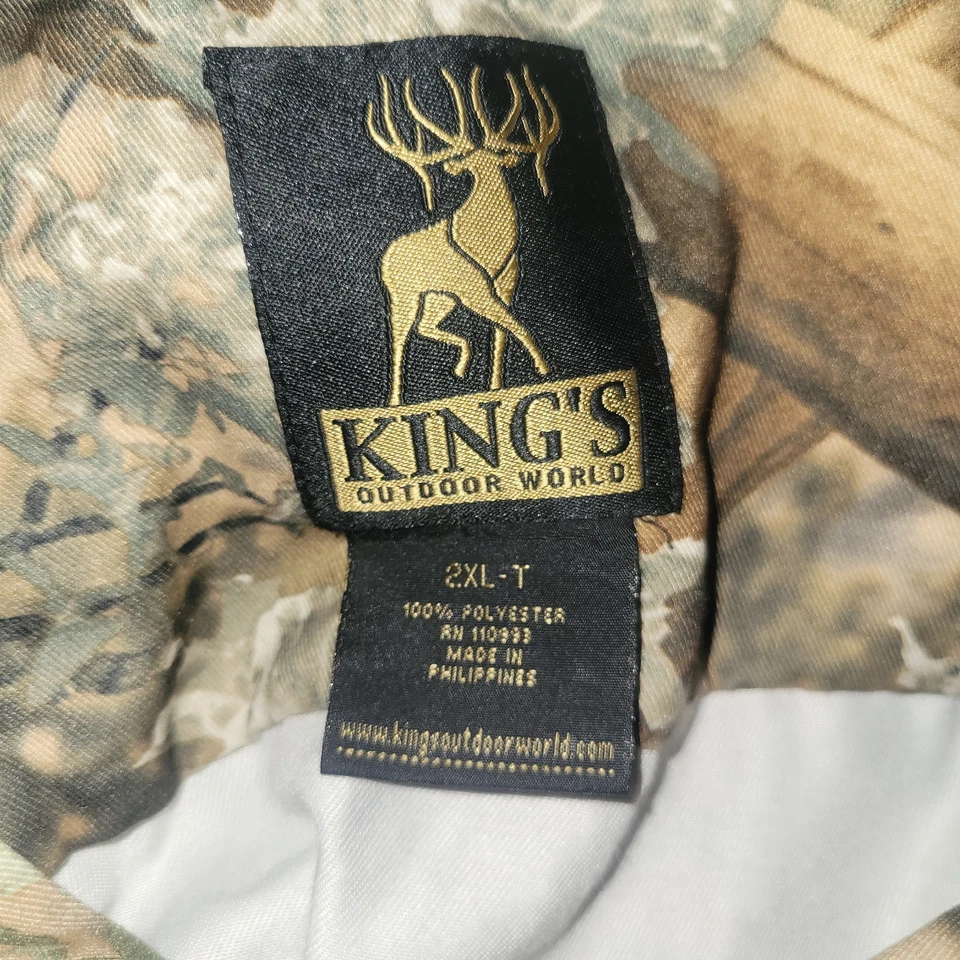Camisa Kings Outdoor World Hombres 2XLT Desierto Sombra Camuflaje Vellón Botones Caza Foto 3 de 4