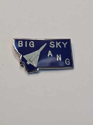 Big Sky ANG Lapel Pin Tie Tack w/ Chain & Bar Montana Air National Guard