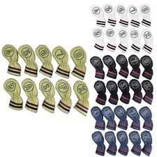 10pcs Set Golf Iron Club Head Covers Fashionable Headcovers Premium Leather