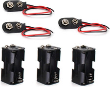 Two Layers 4 X 1.5V 6V AA Battery Holder Case with 9V I Type Standard Snap Cli