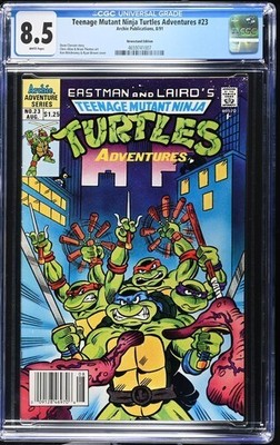TMNT Adventures #23 CGC 8.5 White Pages Newsstand 1991