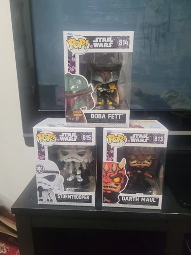 Funko POP! Star Wars: Impressions Darth Maul Stormtrooper Boba Fett Bundle MIB