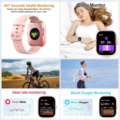 Smartwatch uaue T60 Donna 1.91" Orologio Fitness chiamate IP68 Sportivo SpO2 - Afbeelding 7 van 7