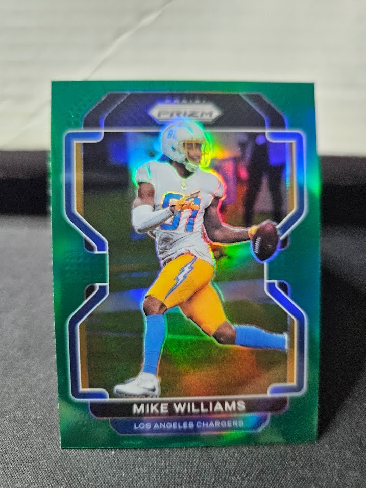 2021 Panini Prizm Mike Williams Green Prizm Los Angeles Chargers # 167