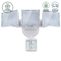 LED Strahler 40W 3000LM Superhell Mit Bewegungsmelder IP65 3 KöPfe