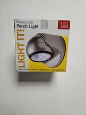 Light It! Wireless LED Security Porch Light Motion Activated & Weatherproof