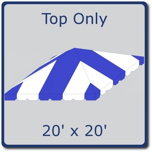 20x20 Commercial Heavy Duty Replacement Top Blue Event Canopy for Frame Tent