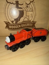 V2 JAMES  THOMAS FRIENDS TRAIN WOODEN 1992 VERSION 2 SKINNY PAINTED STACK