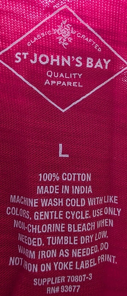 St John's Bay Womens Shirt Top Blouse Size L Large Sleeveless V Neck NEW - Image 2 of 4