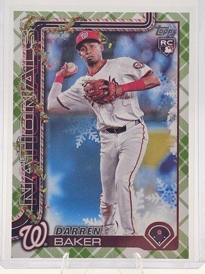 2025 Topps Holiday #H167 Darren Baker Green Holiday Plaid