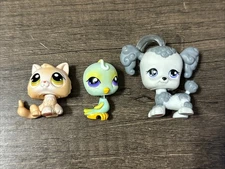 Littlest Pet Shop Valentine Tube 292 293 294 Grey Poodle Cream Kitten Parakeet