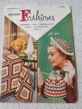Vintage Book Of Crocheted Fashions Patterns Bedspreads Hats Gloves Bags Mats