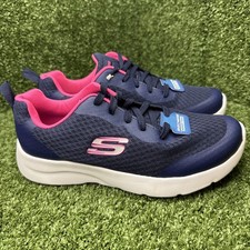 Image of Skechers Dynamight 2.0 Junior Trainers Size 4 Navy/Pink