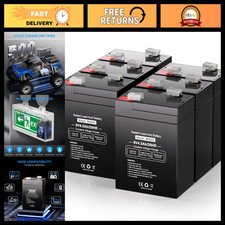 6V 4.5Ah Rechargeable AGM SLA Battery - 6 Pack, Sealed Lead Acid Power Supply