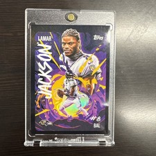 2025 Topps Chrome Football Lamar Jackson Ultra Violet Case Hit UV-11