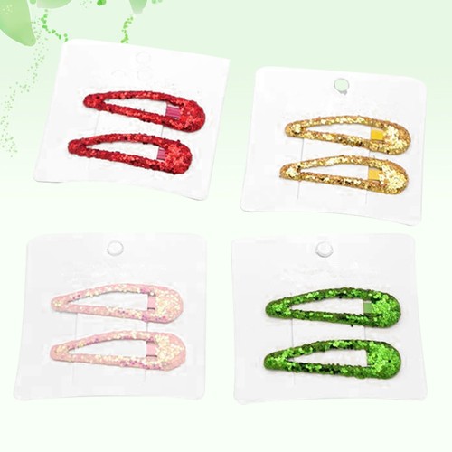 8 Pcs Golden Powder Hairpins Shining Sequin Candy Color Hair Clips Colorful - Picture 10 of 11