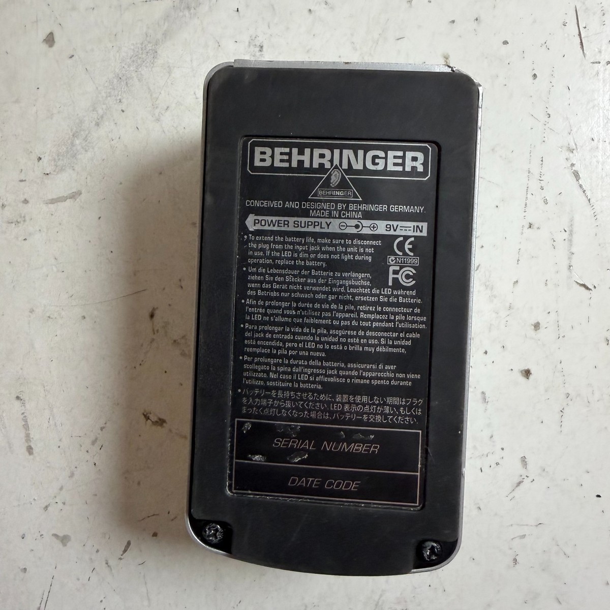 Behringer Digital Delay DD100 Gray 24-bit Echo Stereo Effects