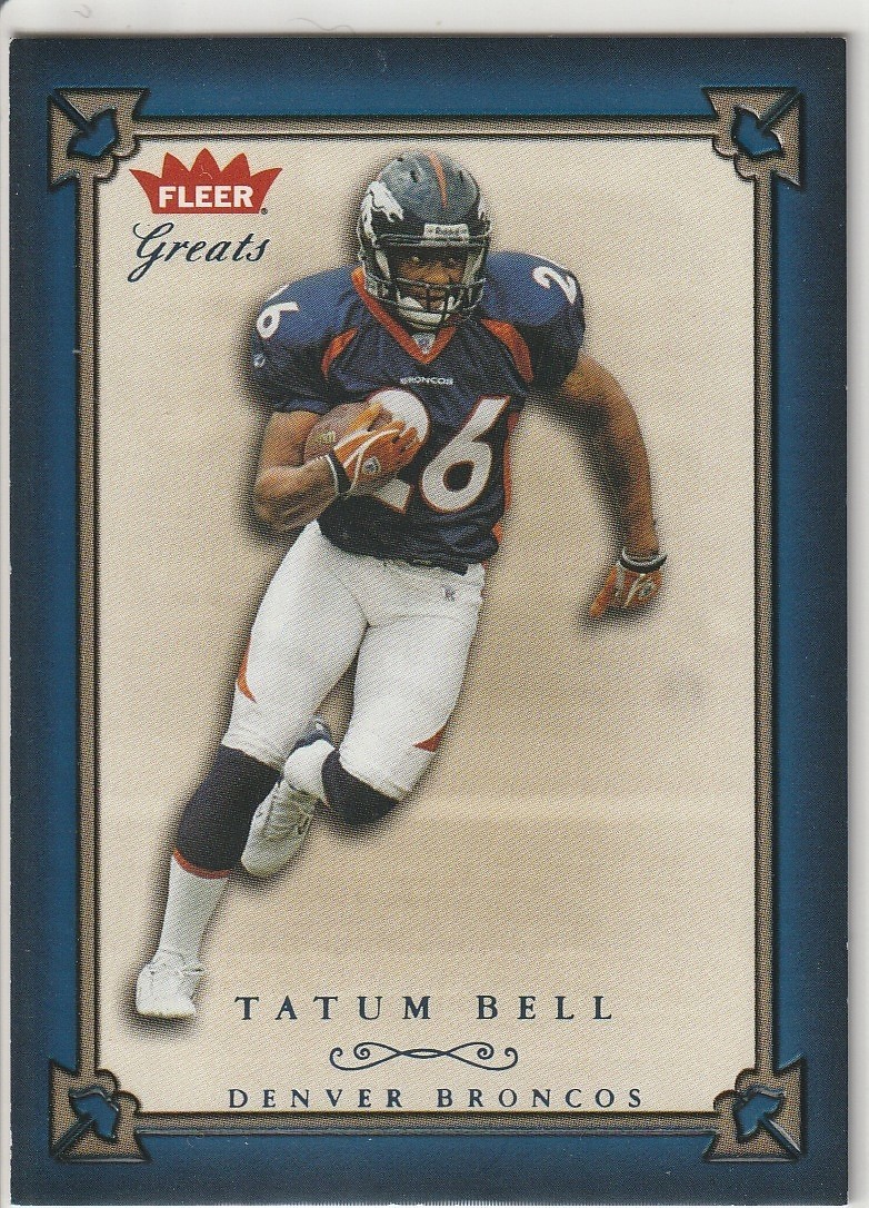 2004 Fleer Greats - Tatum Bell #78 /999 (RC) Denver Broncos