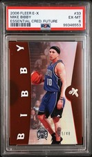 2006 Fleer E-X #33 Essential Credentials Future /48 Mike Bibby PSA 6 (sn: 35/48)