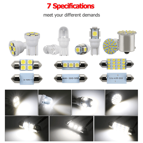 Kit 14 Piezas Luces LED T10 36mm Interior Coche Accesorios Mapa Domo Matrícula L - Imagen 7 de 12