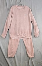 NWOT Women's Lounge Wear 2-Piece Set Soft Fuzzy Comfort PINK SIZE S / M