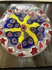 Vintage Murano Millefiori Glass Paperweight 3" inch diameter